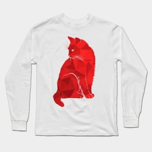 Abstract Cat Design Long Sleeve T-Shirt